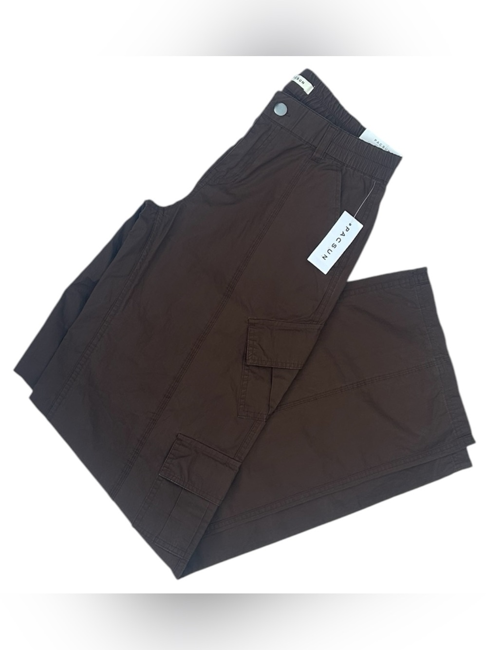 PACSUN NWT Women’s Low Rise Puddle Cargo Brown Pants